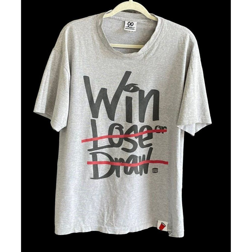 Vintage Booger Kids T Shirt Gray Win Lose Draw Large